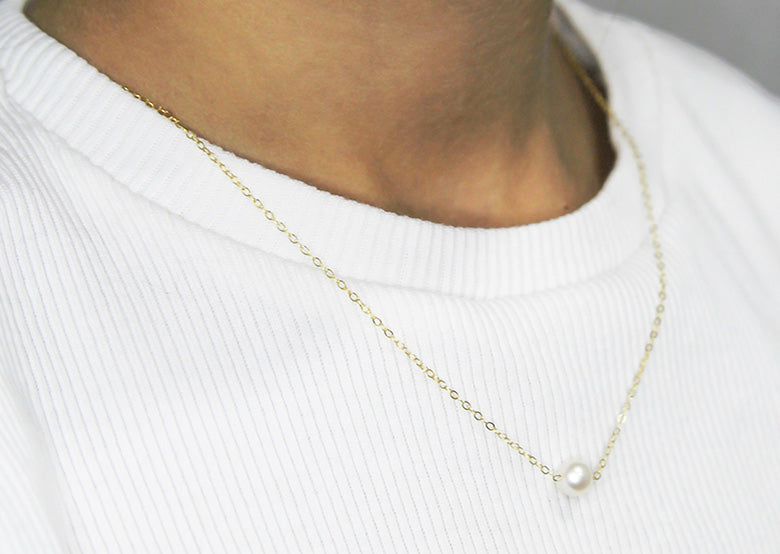 Cultured Starter Necklace (4) 7.5mm on a 16" Silver Original Chain