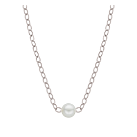 Natural Starter Necklace (4) 2.6mm on a 14k White Gold 16 Inch Premium Chain