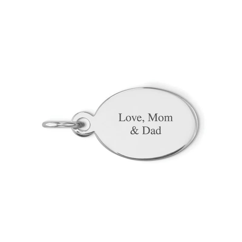 White oval roman charm