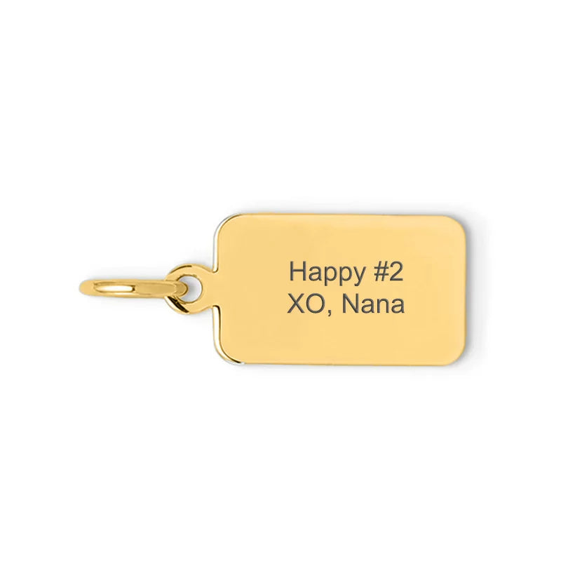 Yellow rectangle block charm