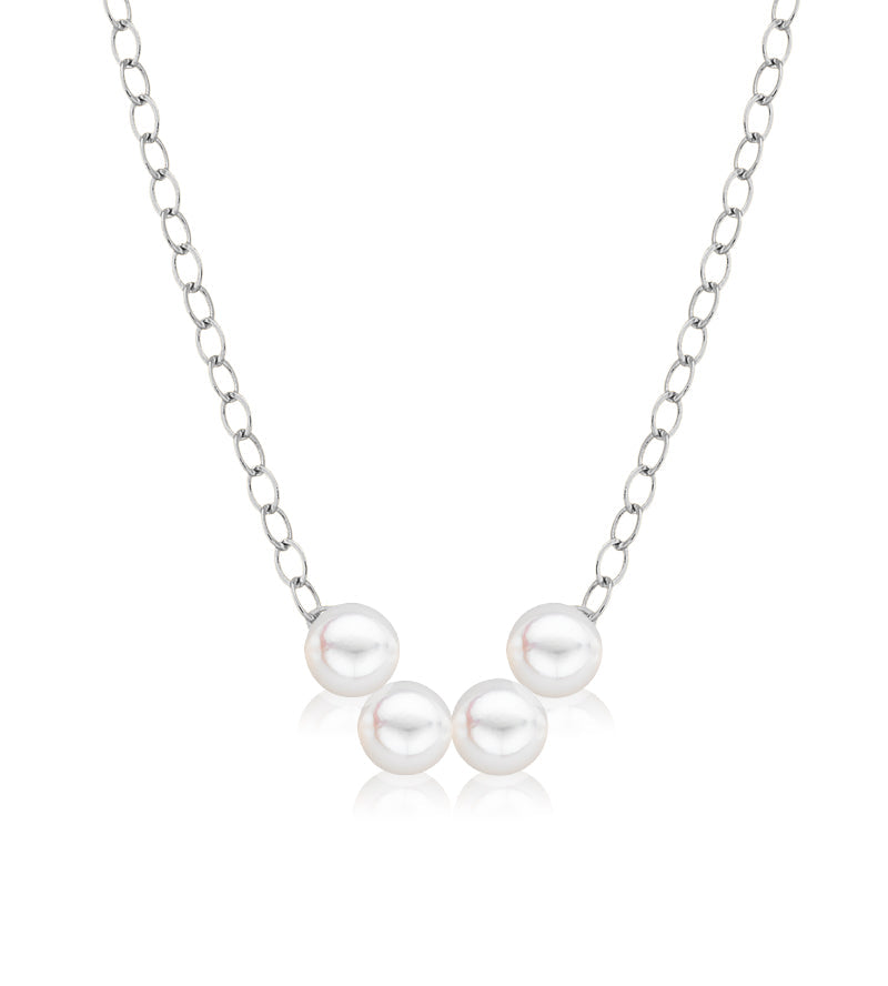 Cultured Starter Necklace (1) 4.5mm on a 16" Silver Original Chain