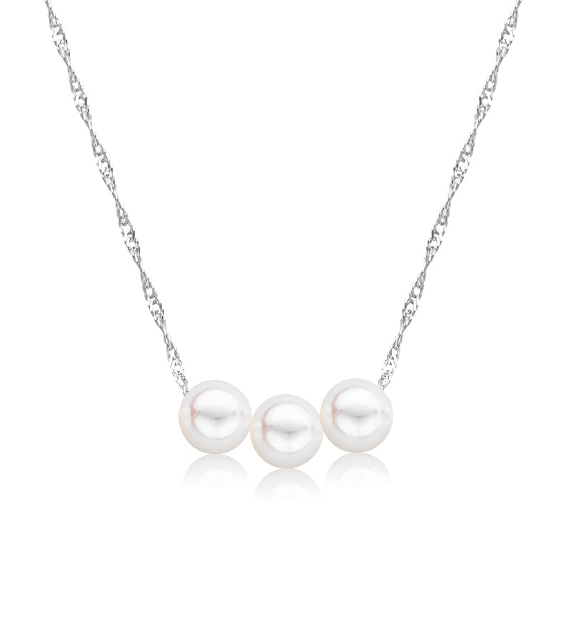 Cultured Starter Necklace (1) 5mm on a 16" 14k Yellow Gold Premium Chain