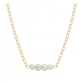 Natural Starter Necklace (1) 2.7 mm on a 14k White Gold 16 Inch Premium Chain