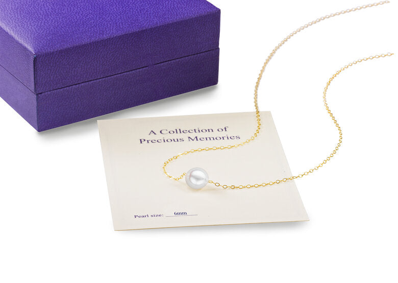 Cultured Starter Necklace (3) 5.5mm on a 16" Silver Original Chain