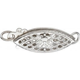 Classic Filigree Clasp - 14k White Gold