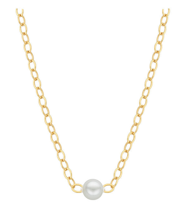 Natural Starter Necklace (1) 2.7 mm on a 14k Yellow Gold 16 Inch Original Chain