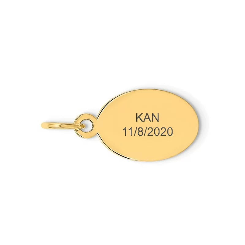 Yellow oval block charm