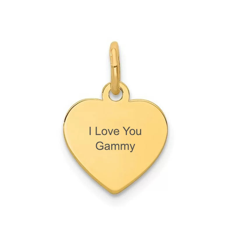 Yellow gold heart block charm
