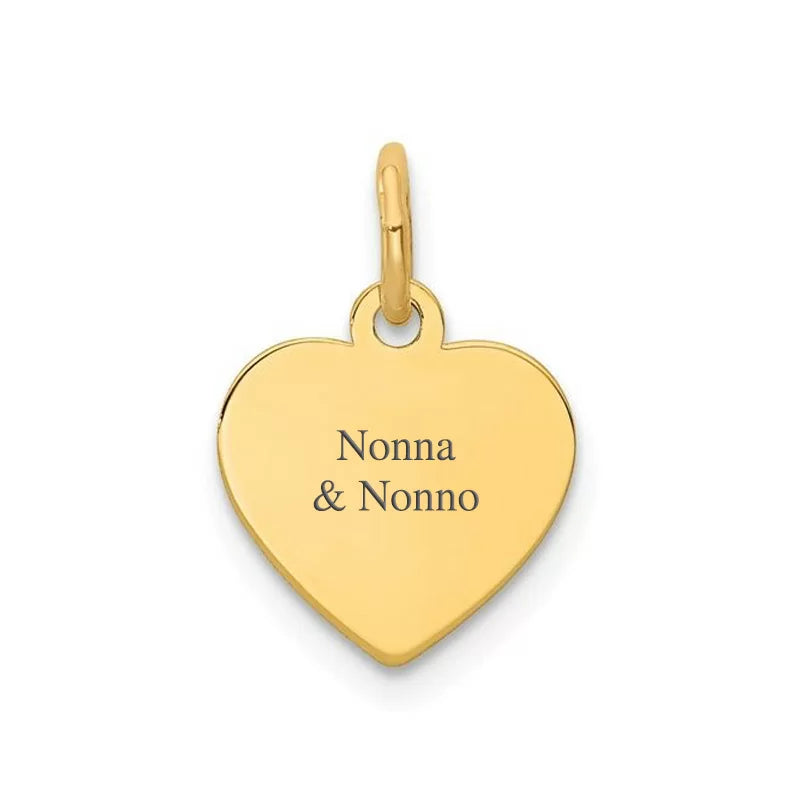 Yellow gold heart Roman charm