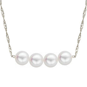 Cultured Starter Necklace (1) 6mm on a 16" 14k Yellow Gold Premium Chain