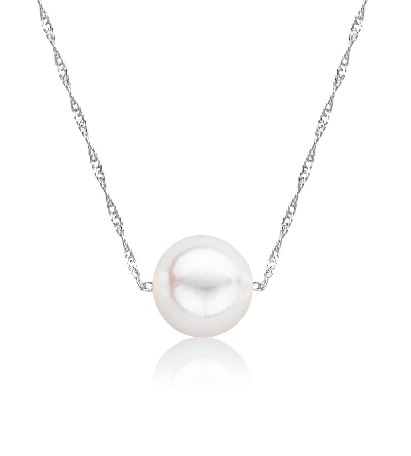Cultured Starter Necklace (4) 3.5mm on a 16" 14k Yellow Gold Premium Chain