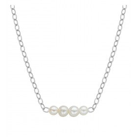 Natural Starter Necklace (1) 3.1 mm / (2) 2.3 mm on a Silver 16 Inch Original Chain