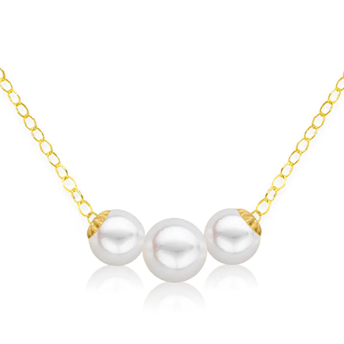 Golden necklace accents