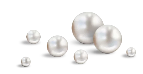 Pearl size comparison from 3mm to 8mm