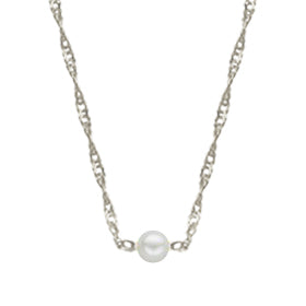 Natural Starter Necklace (1) 2.7 mm on a 14k White Gold 16 Inch Original Chain