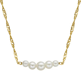 Natural Starter Necklace (4) 2.6mm on a 14k Yellow Gold 16 Inch Premium Chain
