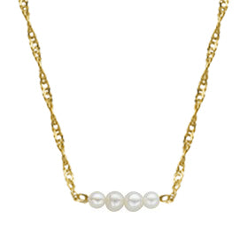 Natural Starter Necklace (1) 3.1 mm / (2) 2.3 mm on a 14k White Gold 16 Inch Premium Chain