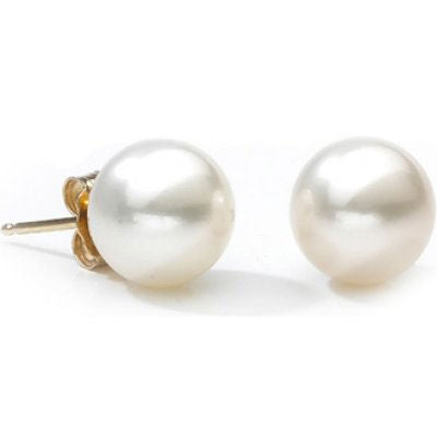 Cultured 4.5mm pearl earrings in Silver