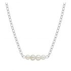 Natural Starter Necklace (2) 3.3 mm ,(2) 2.7 mm on a 16” S Original chain N(2)3.3(2)2.7 SS